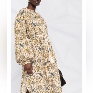 Ulla Johnson Agadir Floral Print Shirt Dress Cotton Blend Button Up Size Medium